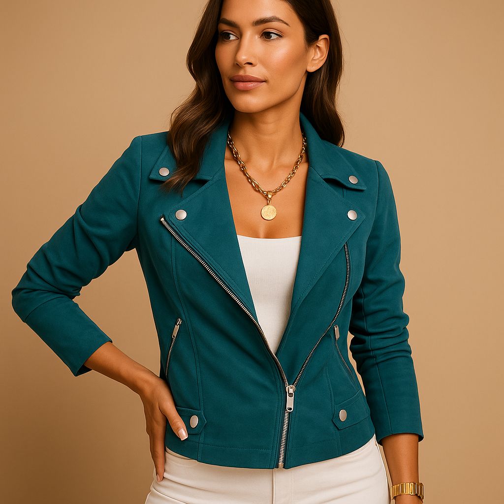 Women’s short summer jacket in lightweight breathable fabric, modern cut, and six elegant colors for daily wear, casual outfits, or travel.