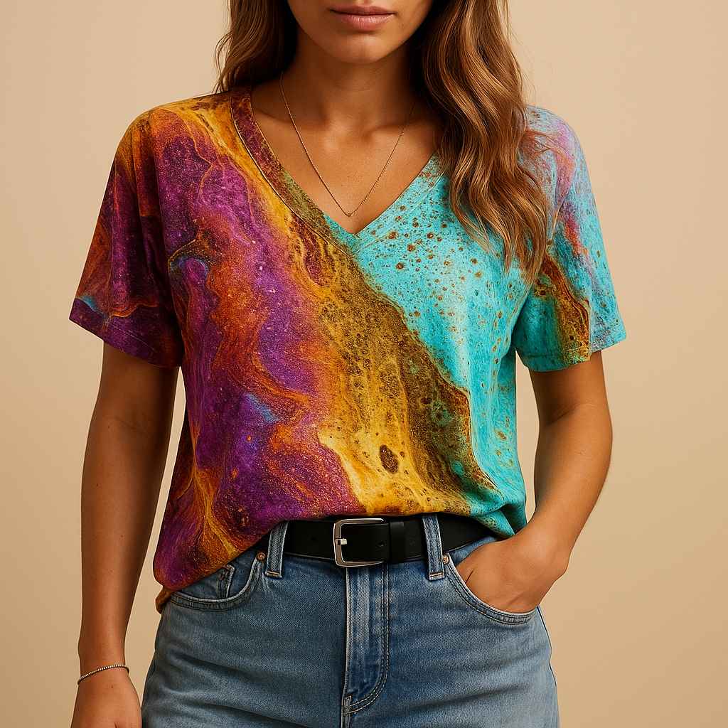 Boho summer top for women with a loose comfortable fit and refined details, ideal for festivals, casual days, and relaxed summer outfits.