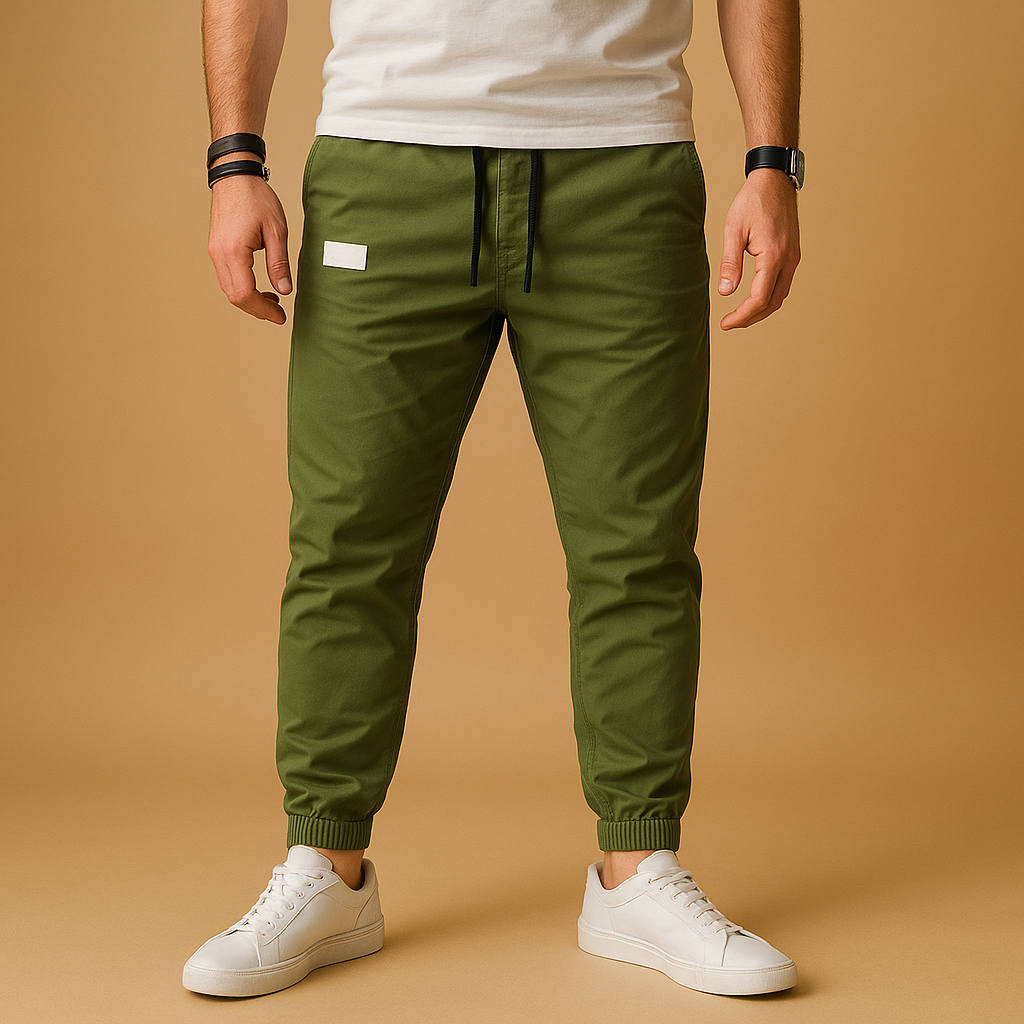 Menโs casual cargo pants with multiple pockets in black, gray, beige, and green โ durable, comfortable, and perfect for everyday wear.