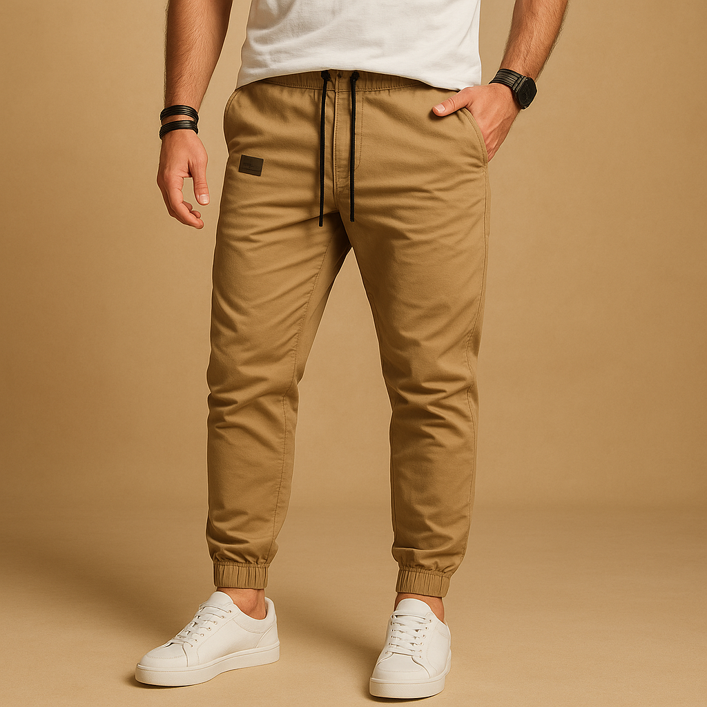 Menโs casual cargo pants with multiple pockets in black, gray, beige, and green โ durable, comfortable, and perfect for everyday wear.