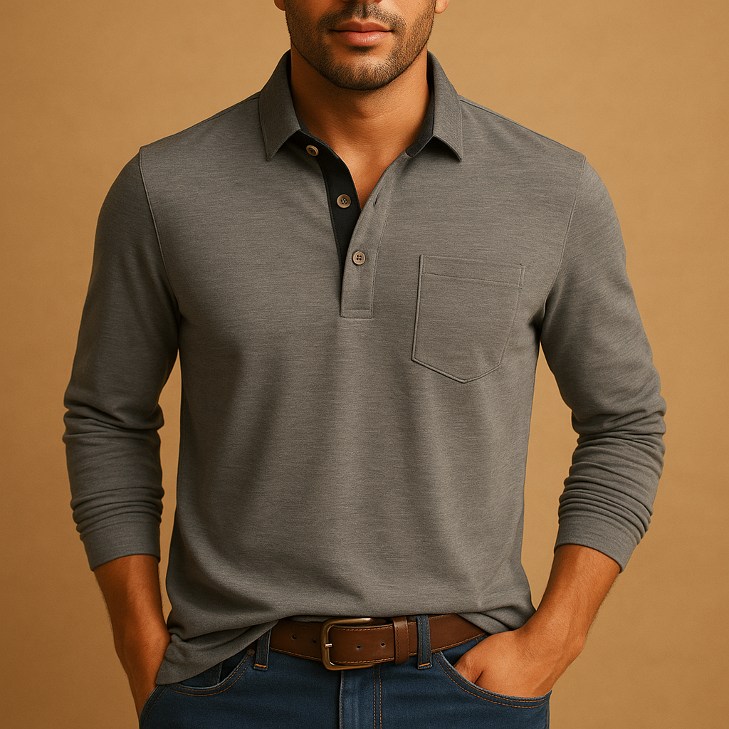 Men’s casual cotton shirt with button-down design and chest pocket, ideal for daily wear and relaxed occasions.