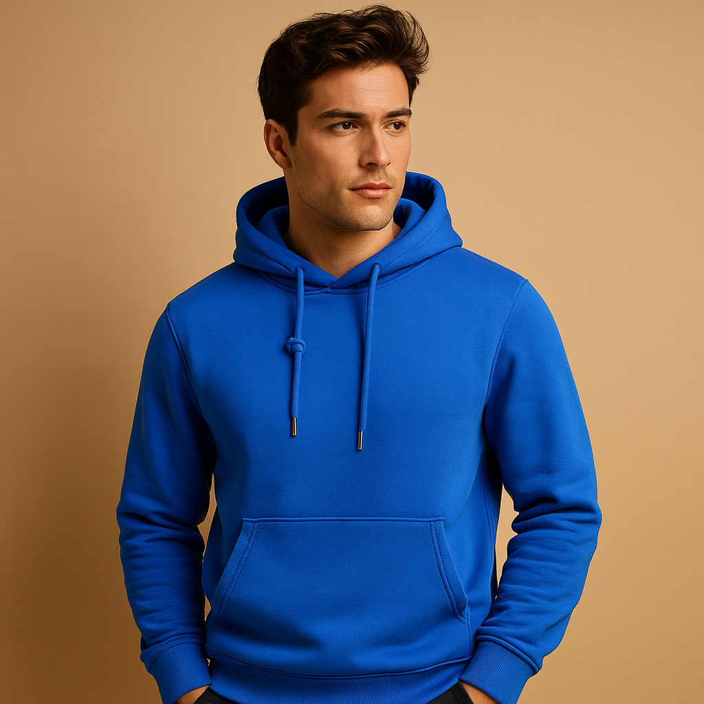 Men’s casual hoodie with adjustable hood and kangaroo pocket, made from soft fabric for everyday comfort and a sporty, versatile look.