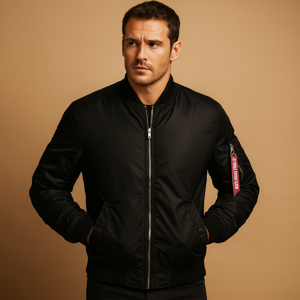 Men’s casual outdoor jacket with a lightweight, breathable design and weather-resistant finish, suitable for city wear and outdoor activities.