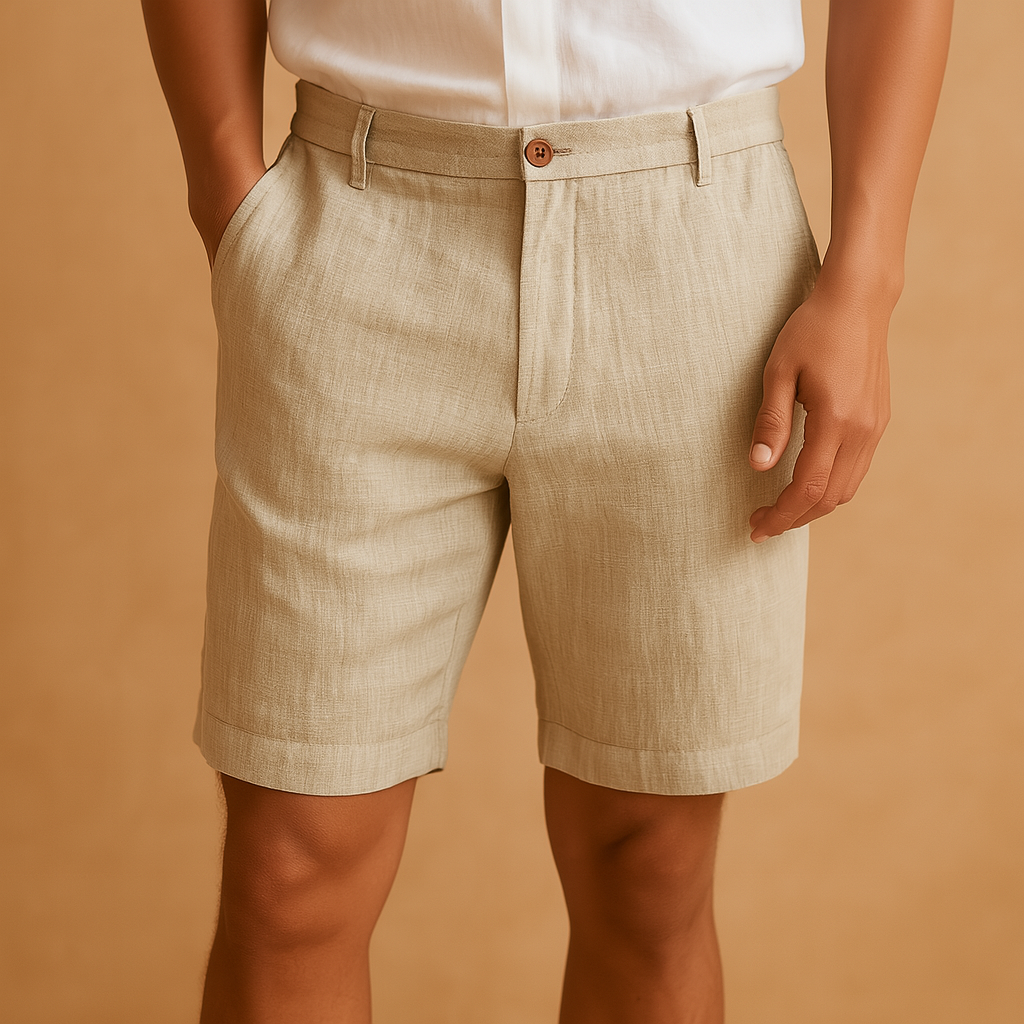 Men’s casual summer shorts with elastic waistband and lightweight design, ideal for beach, travel, and relaxed summer wear.