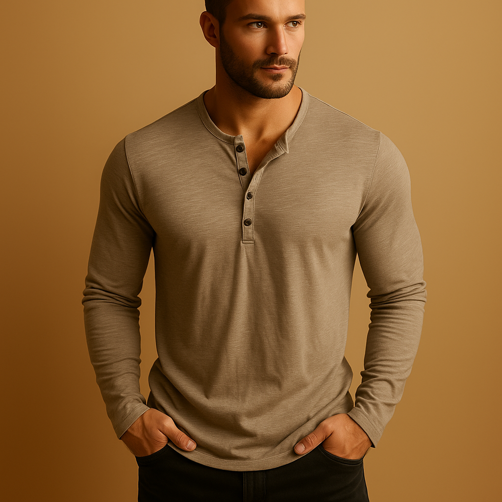 Men’s classic long sleeve shirt in black, green, khaki, red, and white, ideal for casual or semi-formal wear.