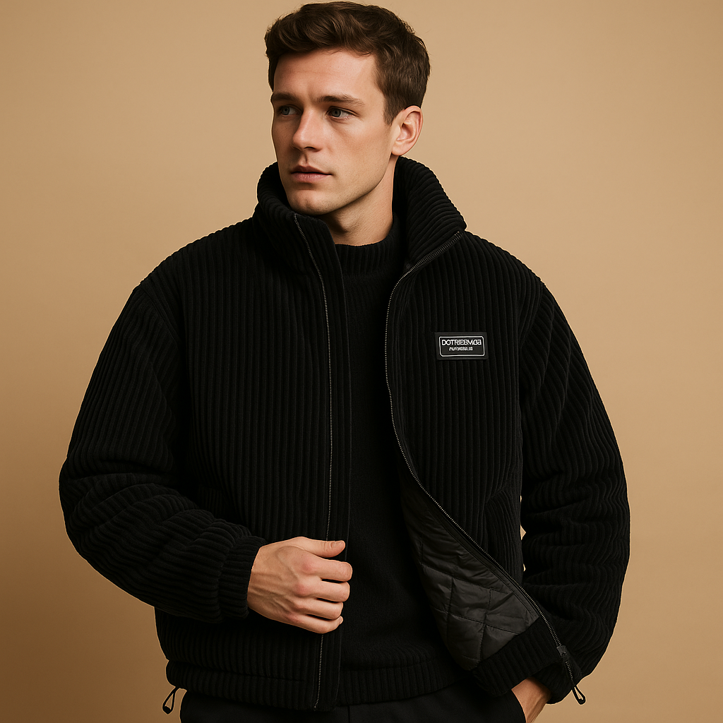 Men’s corduroy jacket with cotton lining, comfortable fit, and durable finish, ideal for autumn and winter casual wear.