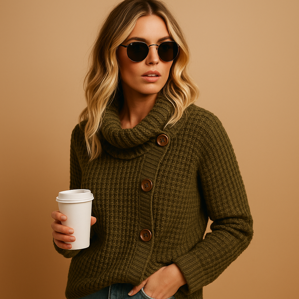 Fitted knit sweater for women with soft breathable fabric and flattering cut, ideal for everyday wear from relaxed outings to casual city looks.