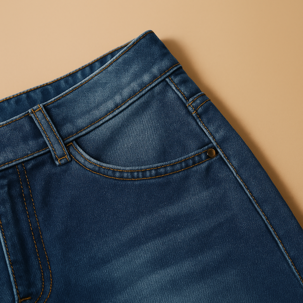 Women’s high waisted loose fit jeans in classic denim blue, featuring a relaxed cut and flattering design, ideal for casual and trendy outfits.