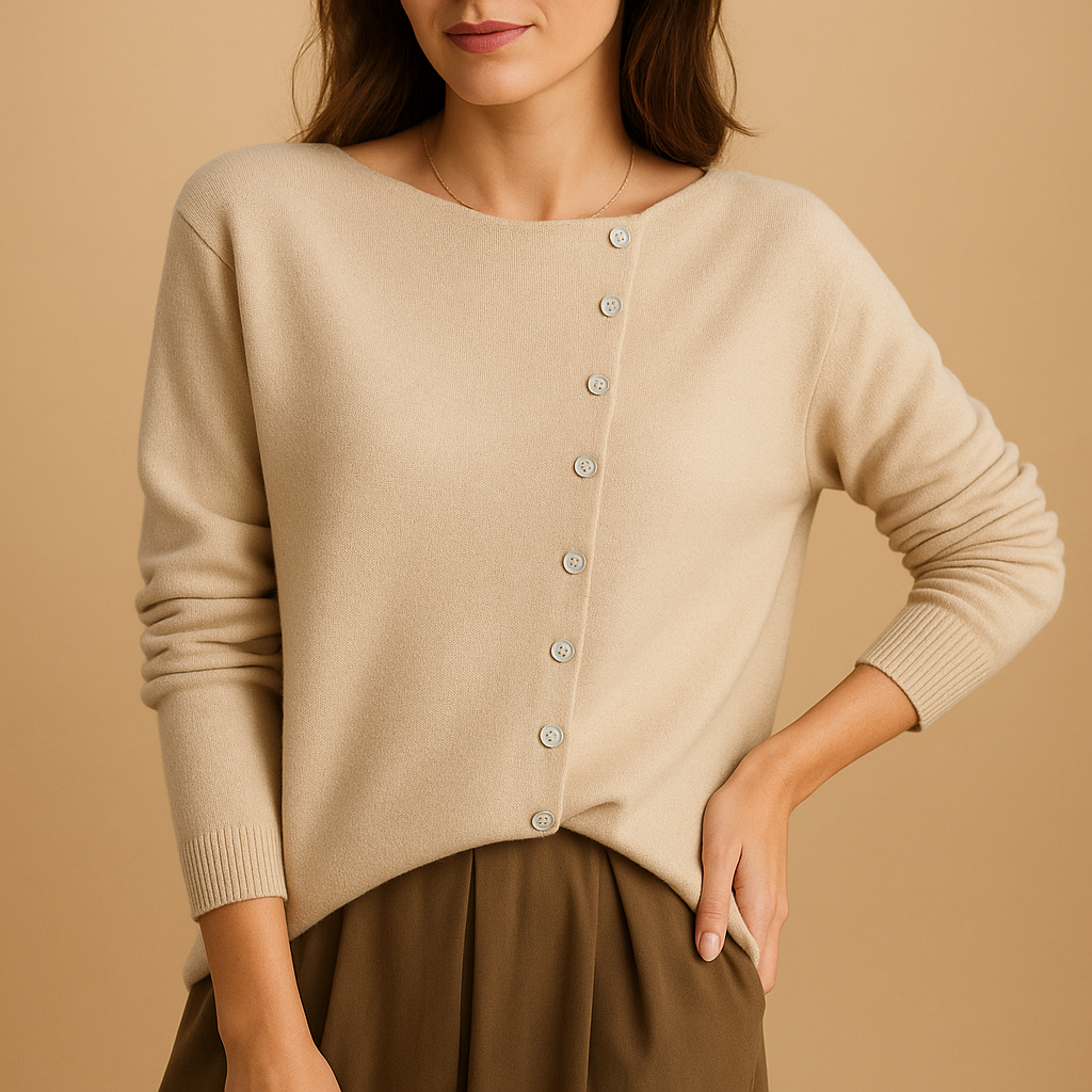 Lightweight round neck sweater for women in breathable knit fabric with long sleeves, available in classic colors for casual and elegant outfits.