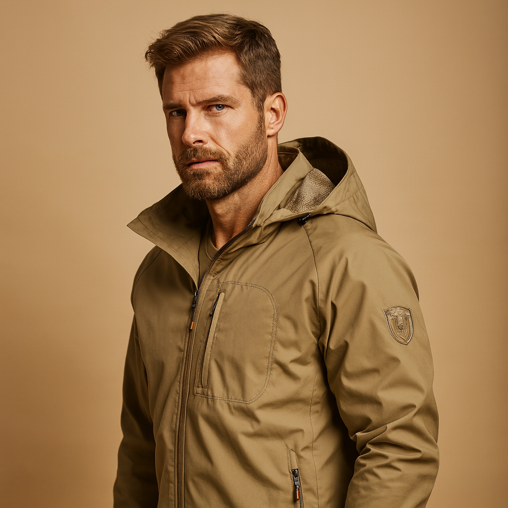 Men’s lightweight summer jacket with breathable design and multiple pockets, suitable for hiking, camping, and everyday outdoor wear.