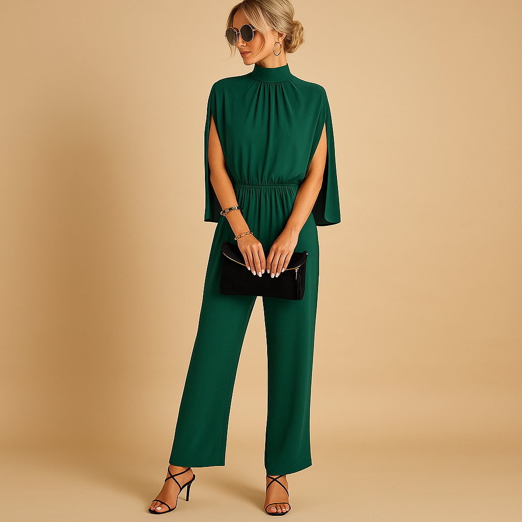 Lightweight summer jumpsuit for women with adjustable straps and pockets, perfect for beach days, casual outings, and warm summer evenings.