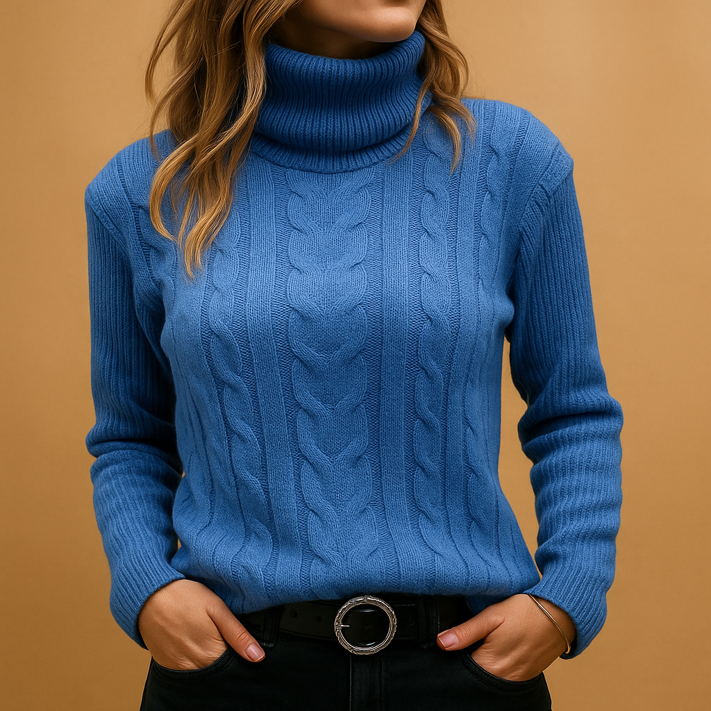 Lightweight turtleneck sweater for women with relaxed fit, minimalist design, and soft breathable fabric. Perfect for casual, office, or layered looks.