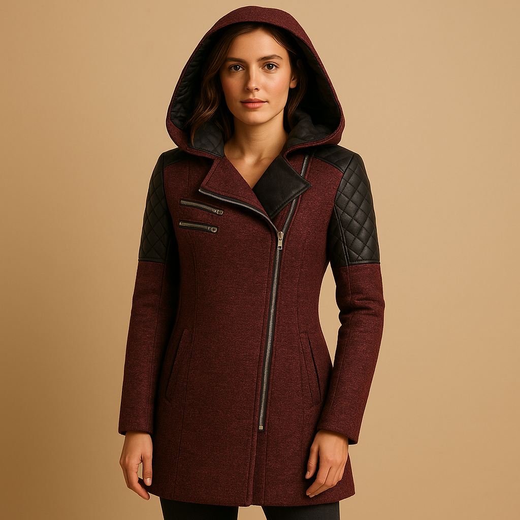 Long hooded winter coat for women | Sophia