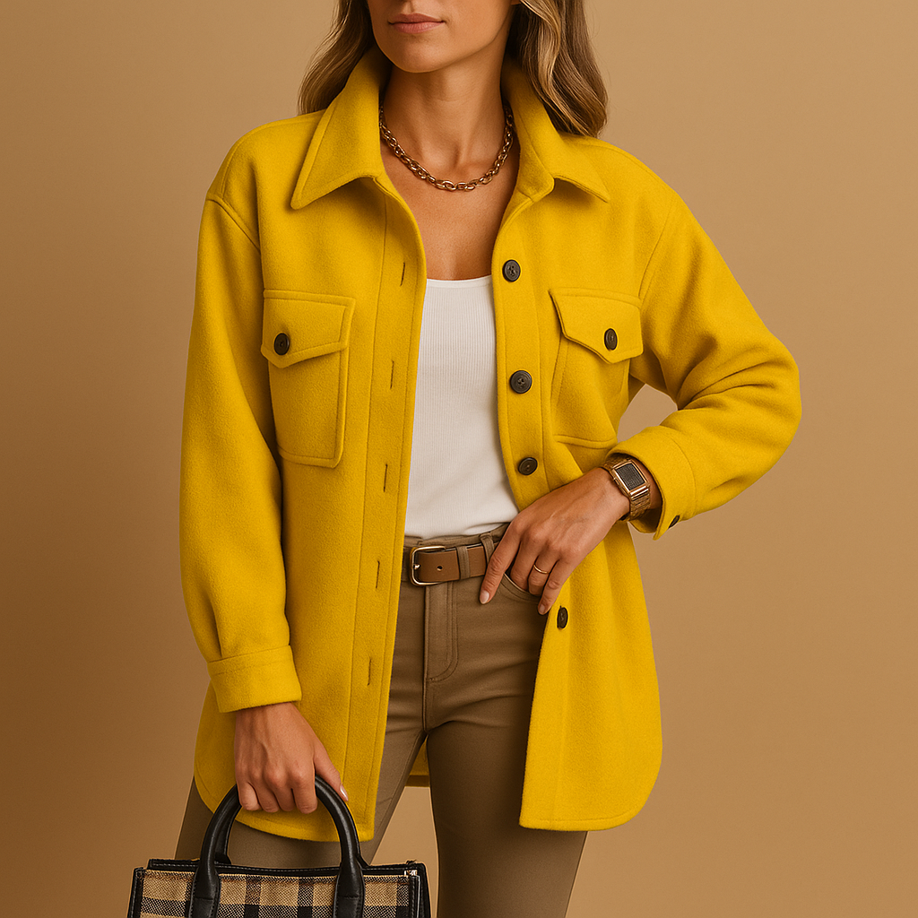 Women’s long tailored winter coat with an elegant full-length silhouette, ideal for cold seasons, formal occasions, and everyday layering.
