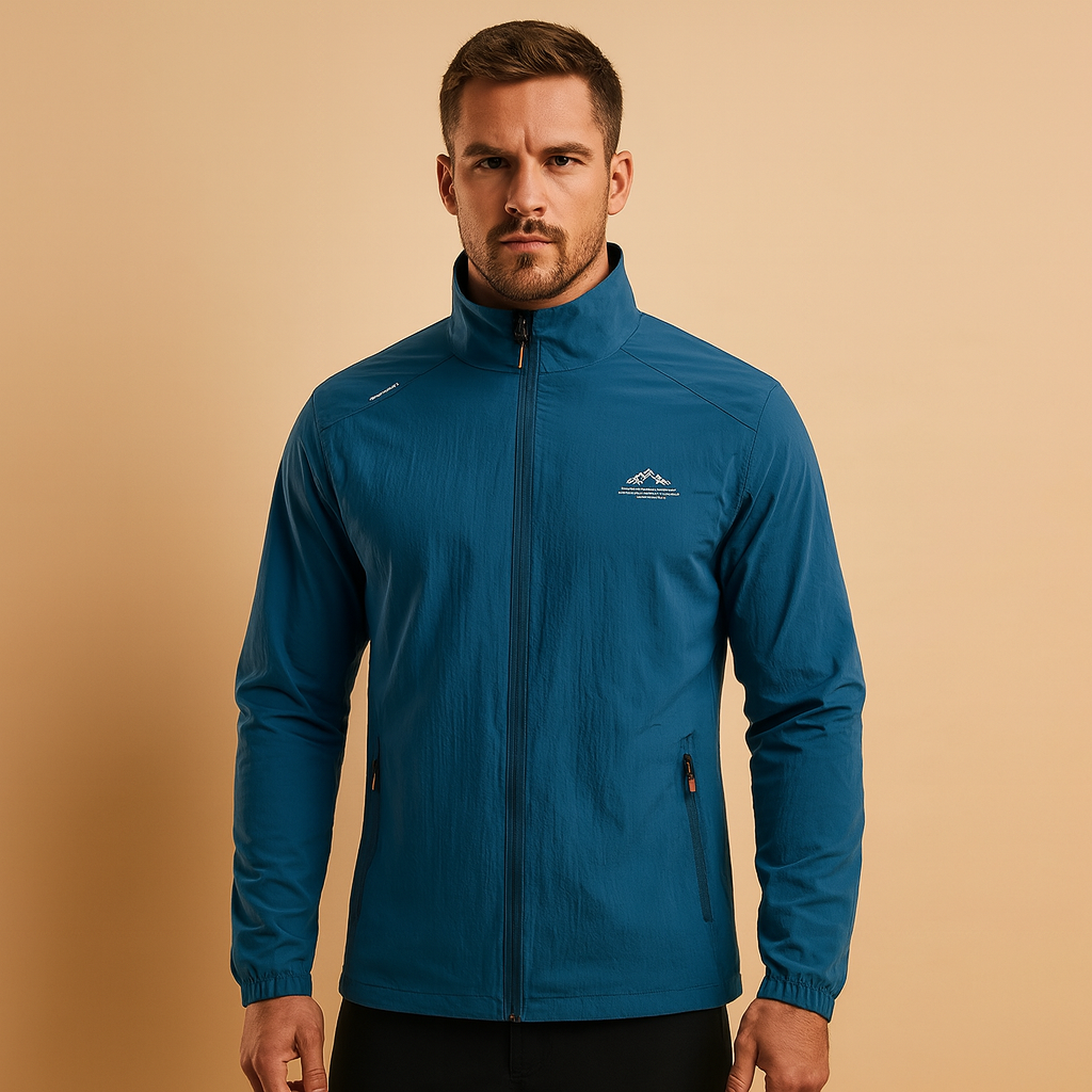 Men’s quilted summer jacket in a lightweight design, perfect for spring and summer casual outfits and everyday wear.