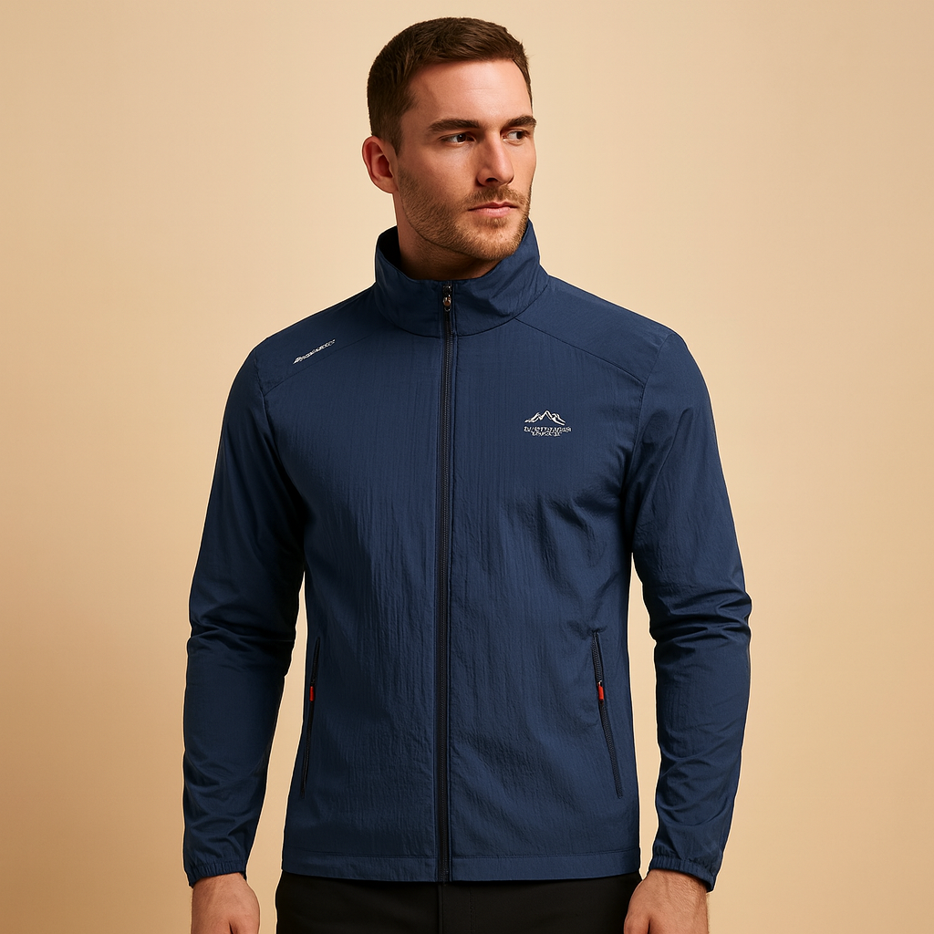 Men’s quilted summer jacket in a lightweight design, perfect for spring and summer casual outfits and everyday wear.