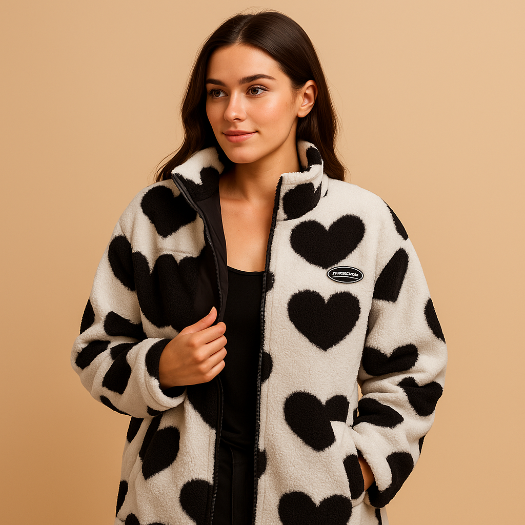 Women’s reversible winter coat with a clean silhouette and comfortable fit, suitable for casual outings and elegant winter occasions.