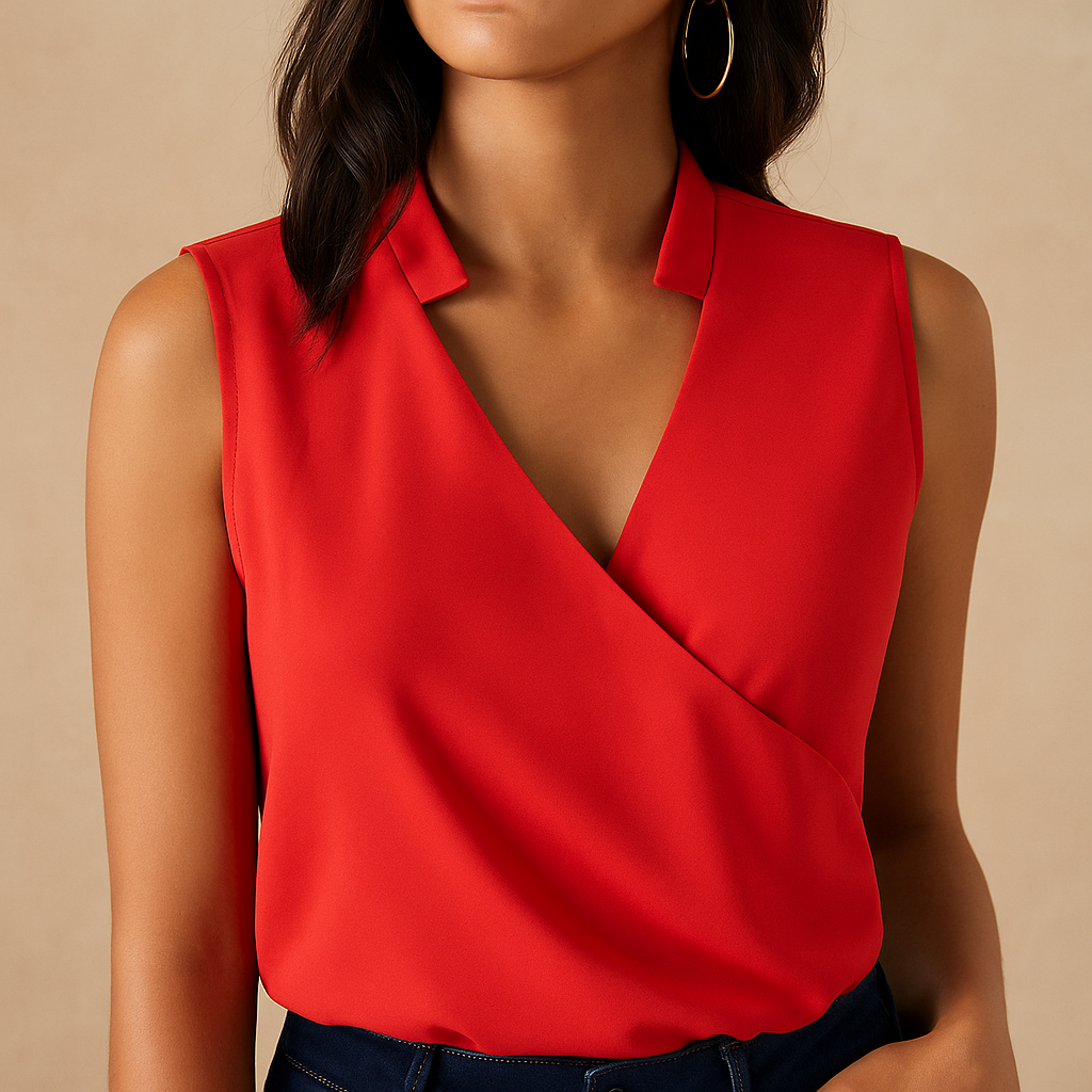 Sleeveless summer top for women with a relaxed and breathable fit, suitable for warm days, layering, and casual chic outfits.