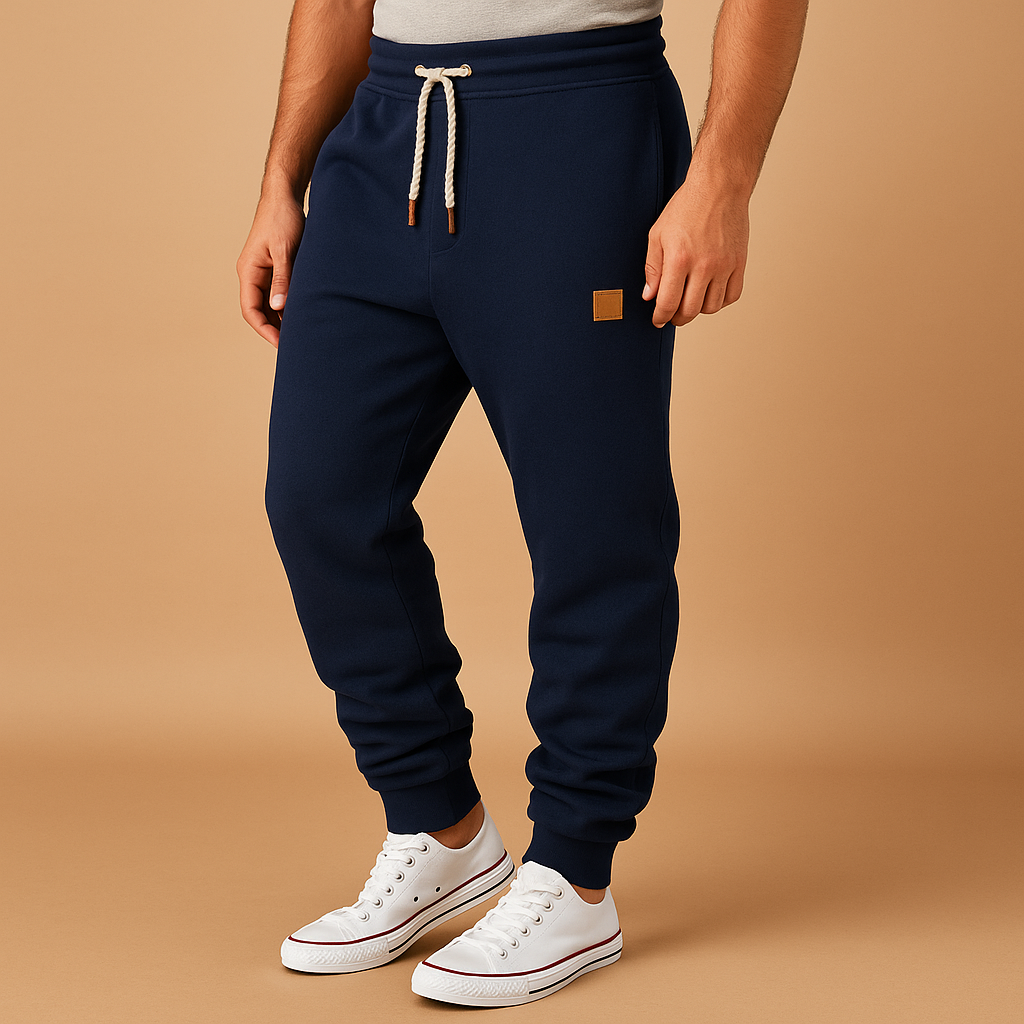 Men’s stylish jogger pants with adjustable waistband and side pockets, made from soft cotton blend for comfort and everyday wear.