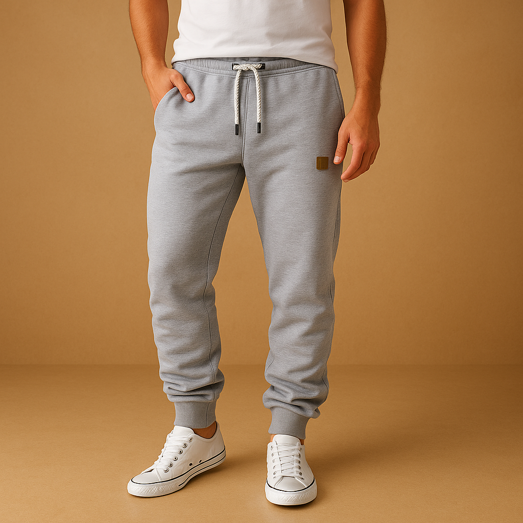 Men’s stylish jogger pants with adjustable waistband and side pockets, made from soft cotton blend for comfort and everyday wear.