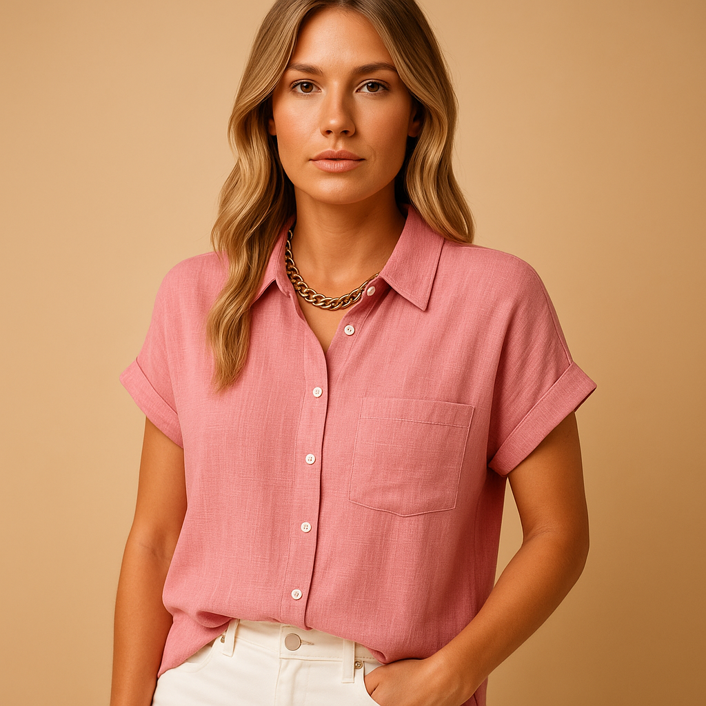 Summer airy blouse for women with a light breathable feel and casual-chic fit, suitable for warm days, casual outings, and elegant occasions.