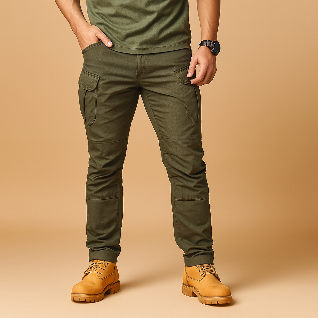 Men’s tactical cargo pants with military-inspired design, multiple pockets, and flexible lightweight fit for outdoor and everyday use.