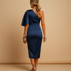 Slim fit elegant dress for women in classic tones, ideal for formal occasions, office wear, or stylish evenings.