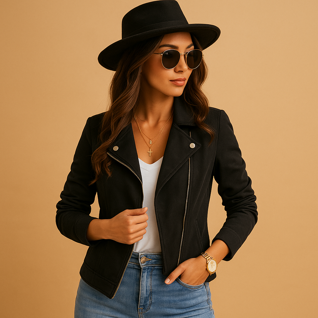 Women’s short summer jacket in lightweight breathable fabric, modern cut, and six elegant colors for daily wear, casual outfits, or travel.