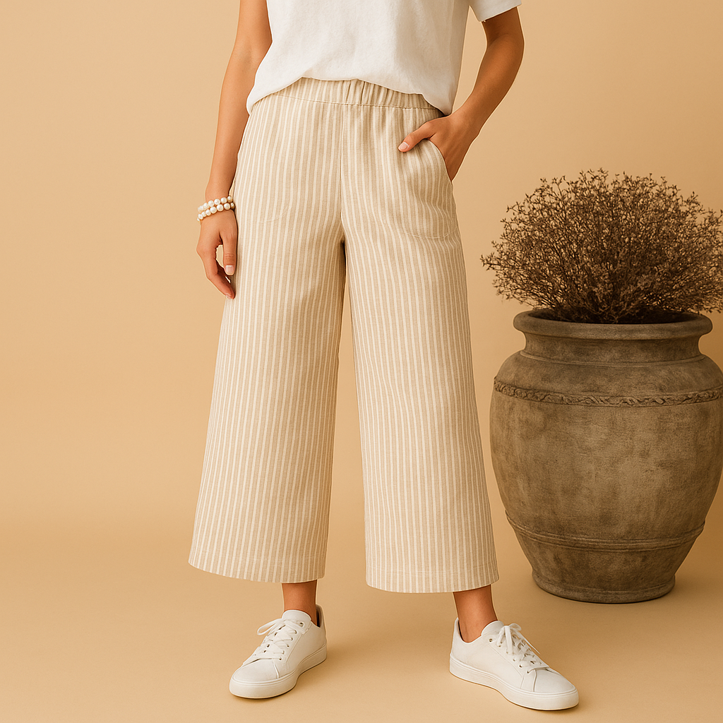 Women’s airy summer pants with breathable fabric and a comfortable fit, perfect for spring days, summer outings, or chic casual wear.