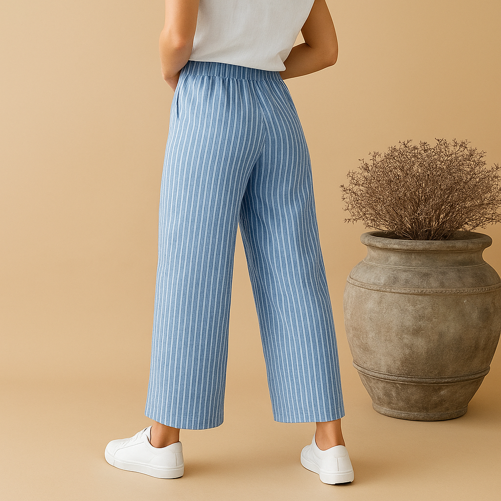 Women’s airy summer pants with breathable fabric and a comfortable fit, perfect for spring days, summer outings, or chic casual wear.