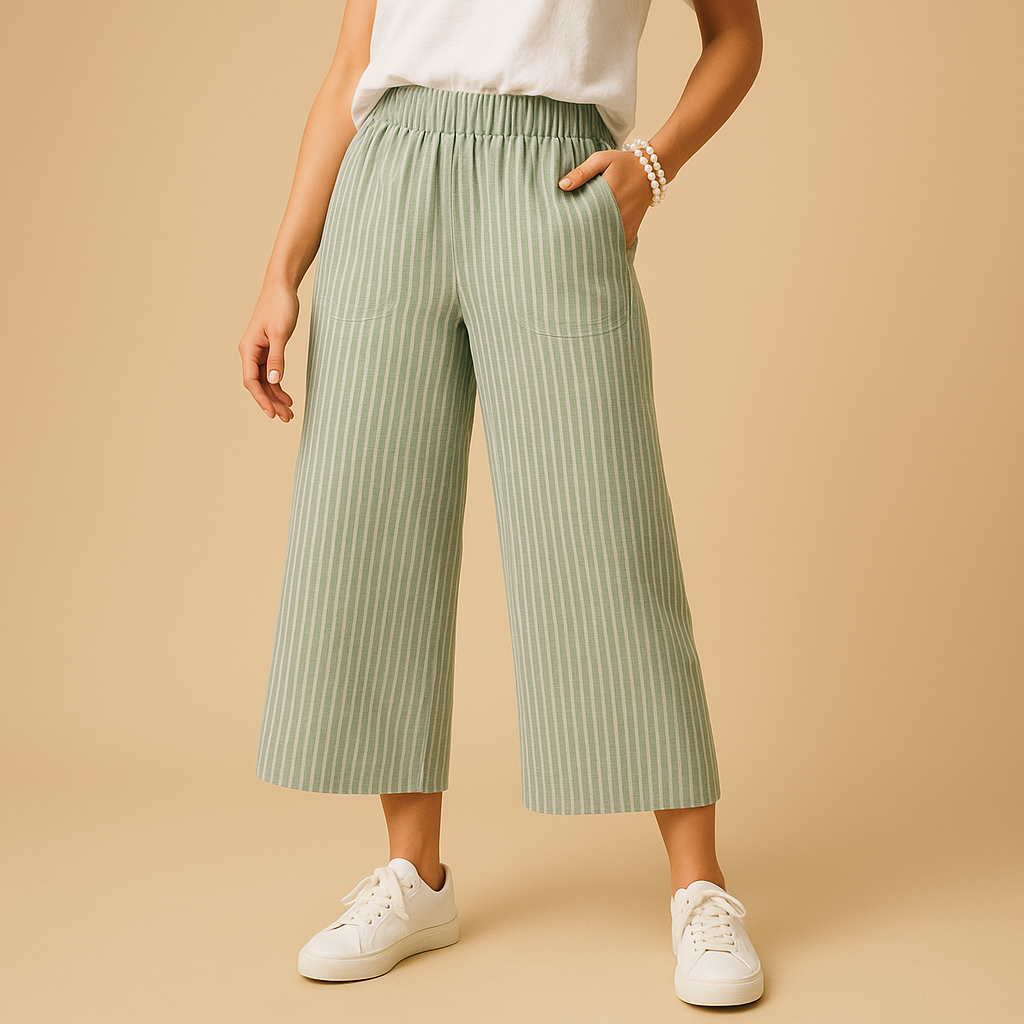 Women’s airy summer pants with breathable fabric and a comfortable fit, perfect for spring days, summer outings, or chic casual wear.