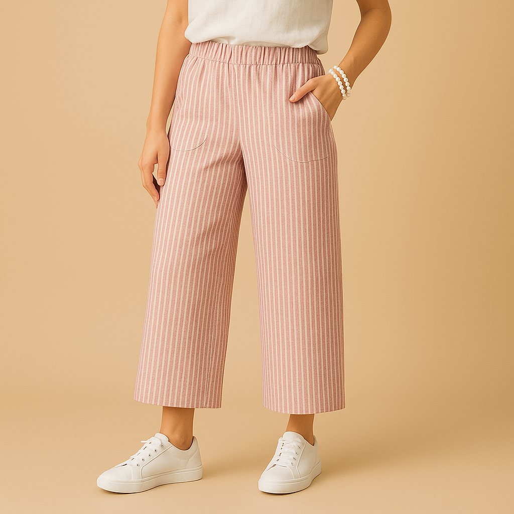 Women’s airy summer pants with breathable fabric and a comfortable fit, perfect for spring days, summer outings, or chic casual wear.