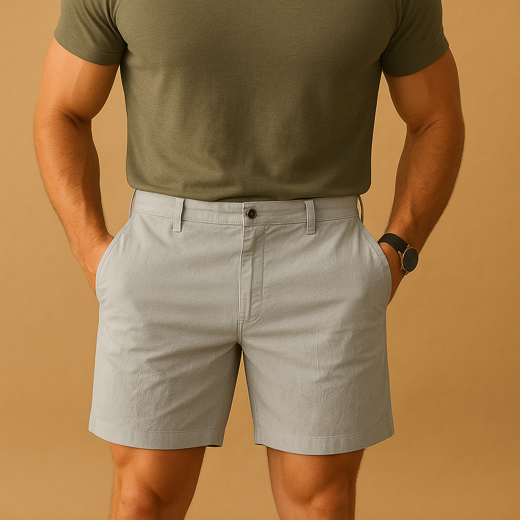 Men’s breathable summer shorts with relaxed fit, ideal for warm weather, travel, and casual summer outfits.