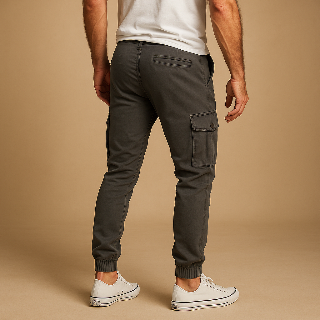 Men’s cargo pants with multiple pockets and straight-leg fit, ideal for outdoor activities, travel, or casual everyday wear.