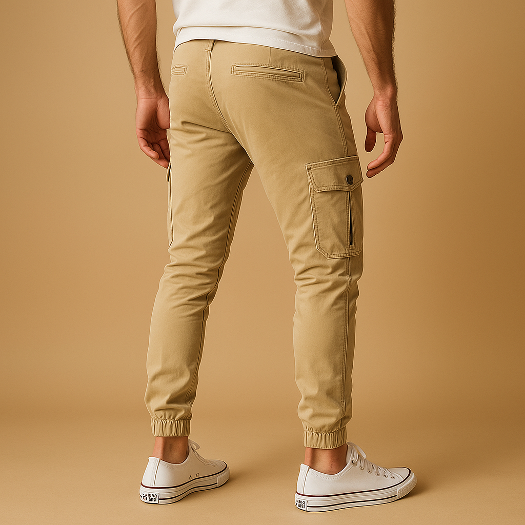 Men’s cargo pants with multiple pockets and straight-leg fit, ideal for outdoor activities, travel, or casual everyday wear.