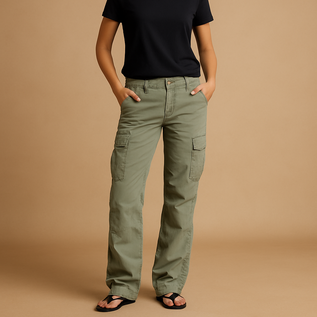 Women’s versatile cargo pants Grace with straight-leg fit, roomy pockets, and sturdy waistband. Perfect for casual wear, everyday outfits, and adventure looks.