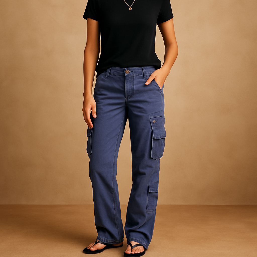 Women’s versatile cargo pants Grace with straight-leg fit, roomy pockets, and sturdy waistband. Perfect for casual wear, everyday outfits, and adventure looks.