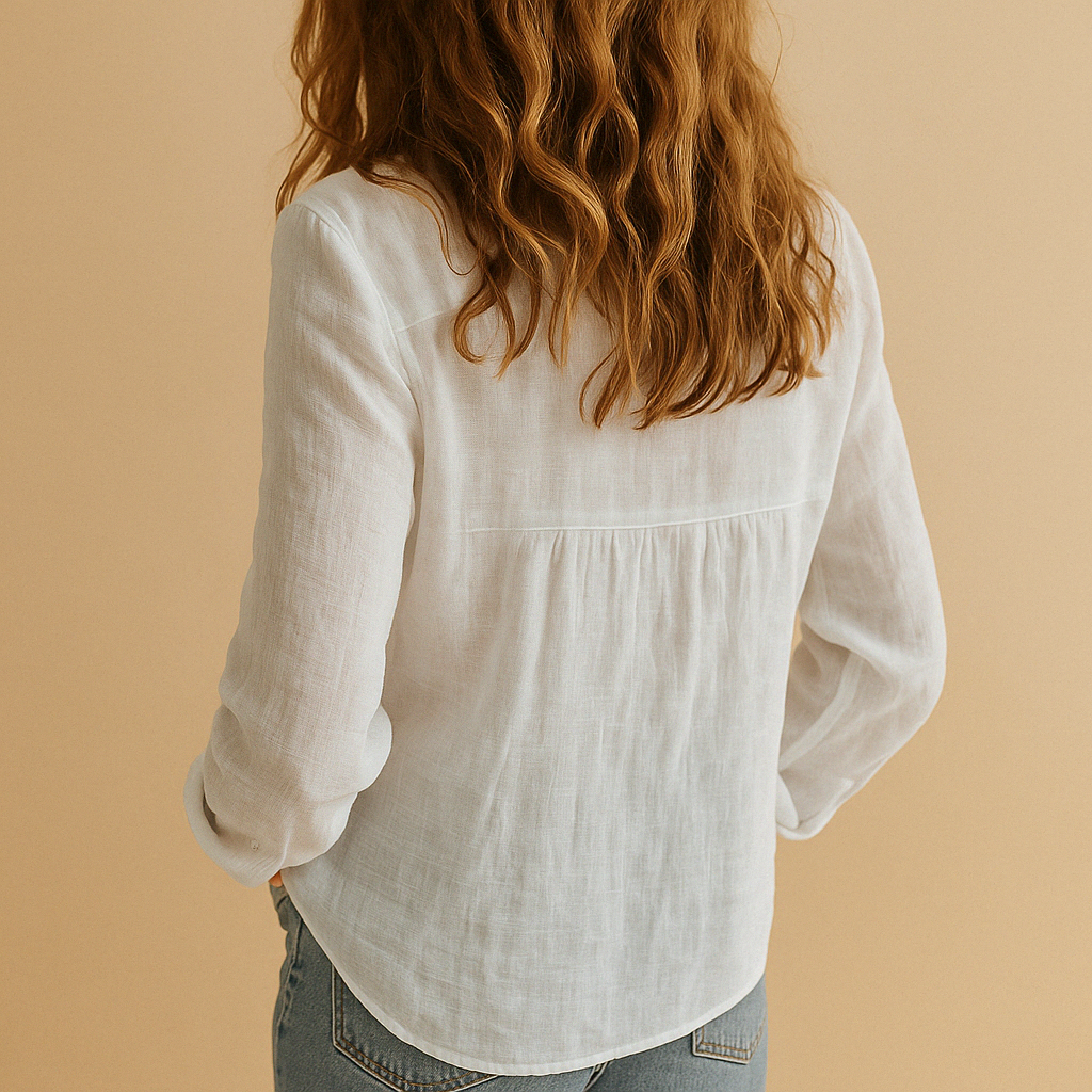 Women’s casual loose blouse with a breathable fit, styled for daily wear, work, and relaxed outings in spring and autumn.