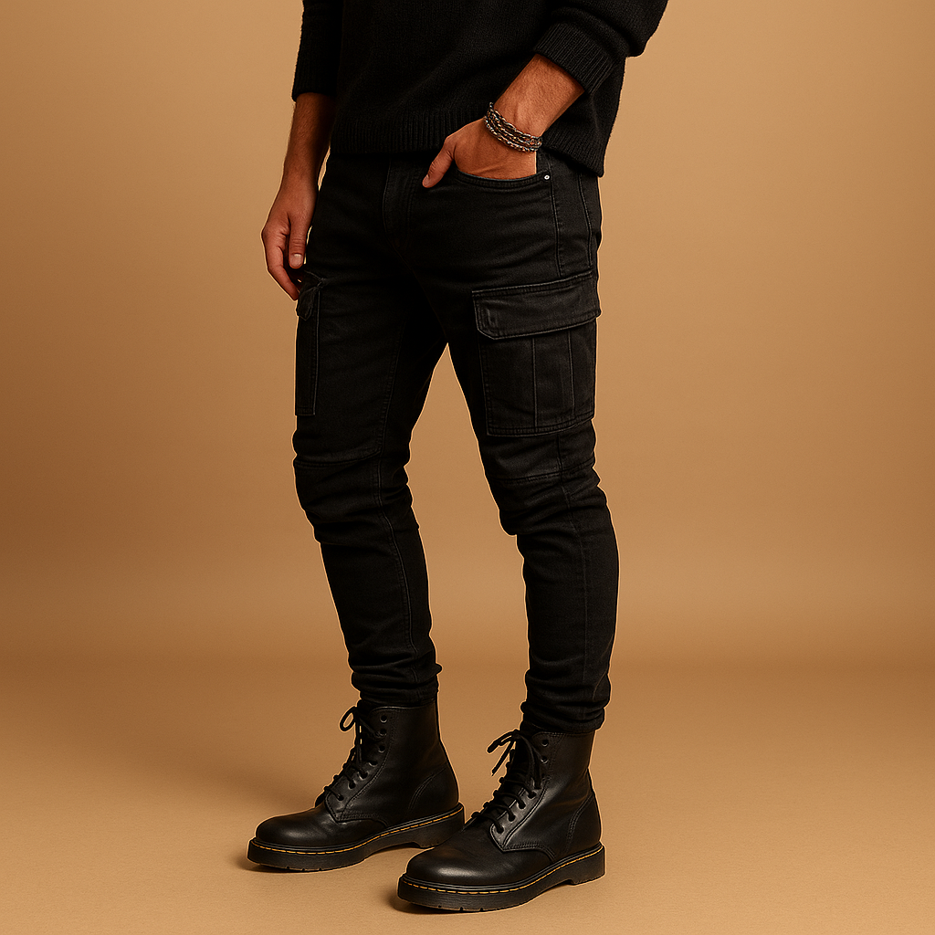 Men’s casual cotton pants with loose fit and breathable fabric, ideal for everyday wear, relaxed days, and travel comfort.