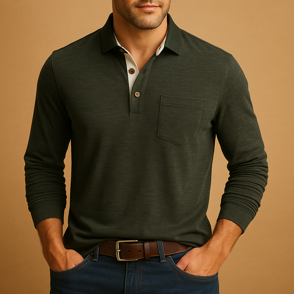 Men’s casual cotton shirt with button-down design and chest pocket, ideal for daily wear and relaxed occasions.