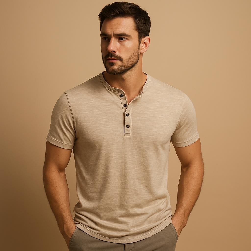 Men’s casual cotton T-shirt with short sleeves and crew neck, available in multiple colors for everyday wear.