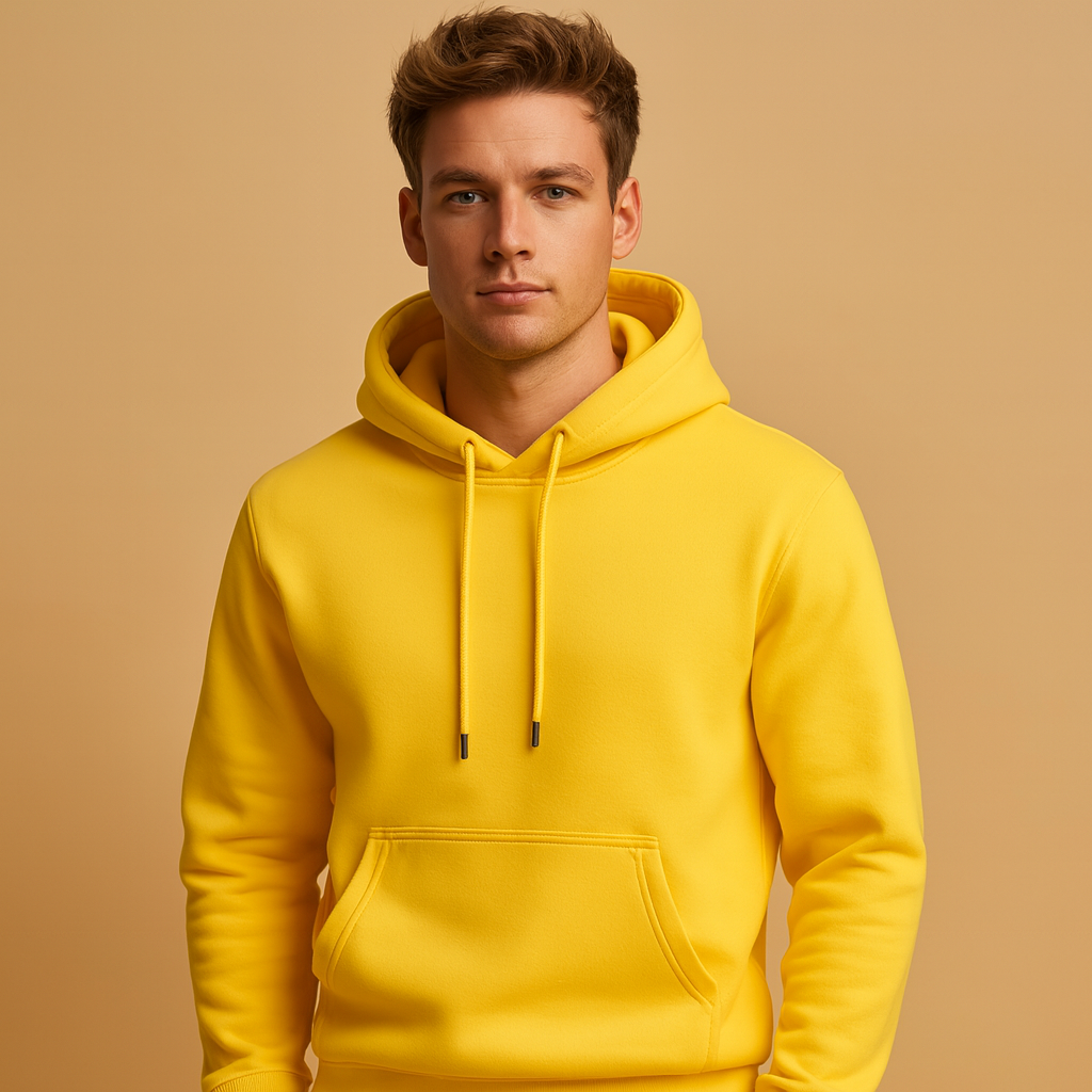 Men’s casual hoodie with adjustable hood and kangaroo pocket, made from soft fabric for everyday comfort and a sporty, versatile look.