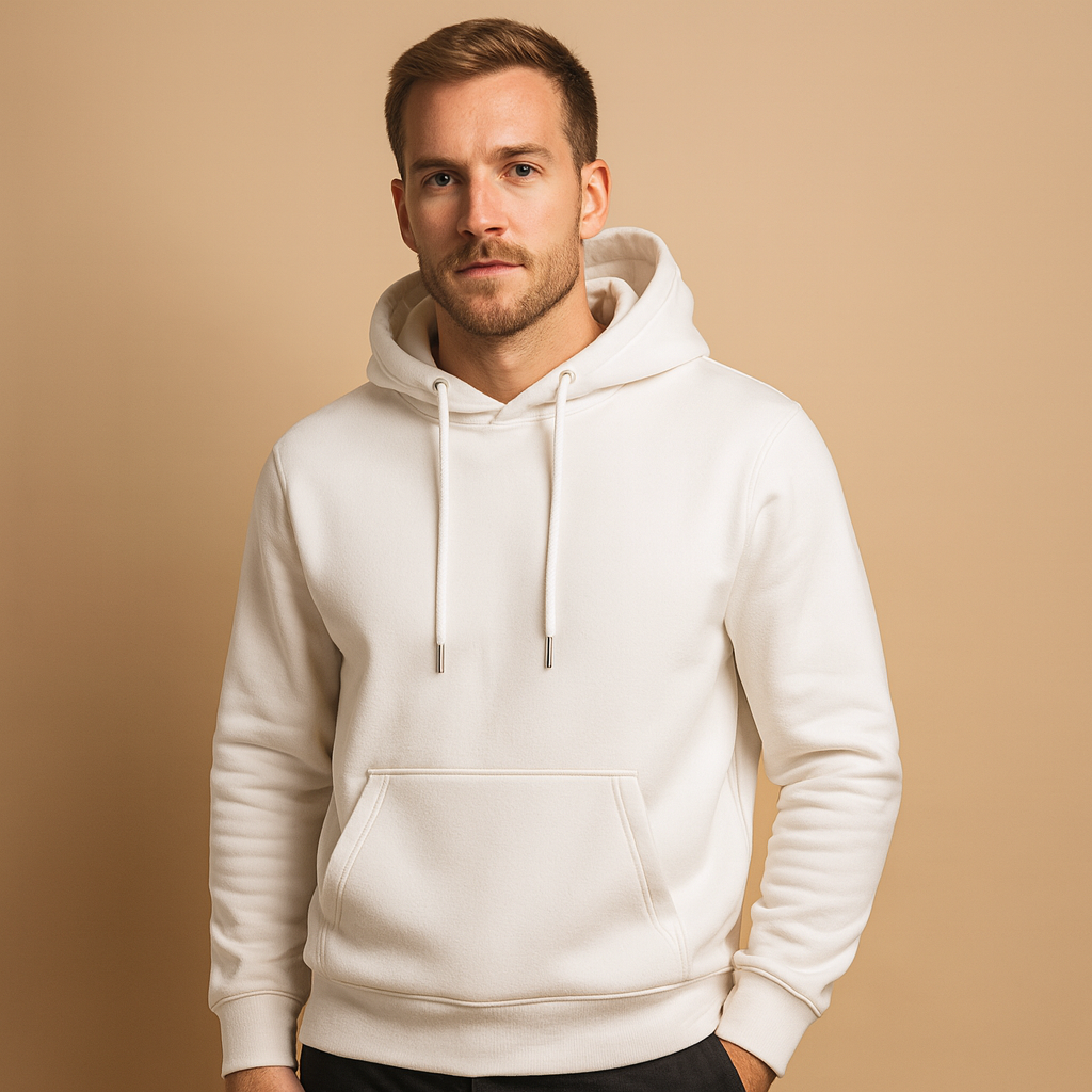 Men’s casual hoodie with adjustable hood and kangaroo pocket, made from soft fabric for everyday comfort and a sporty, versatile look.