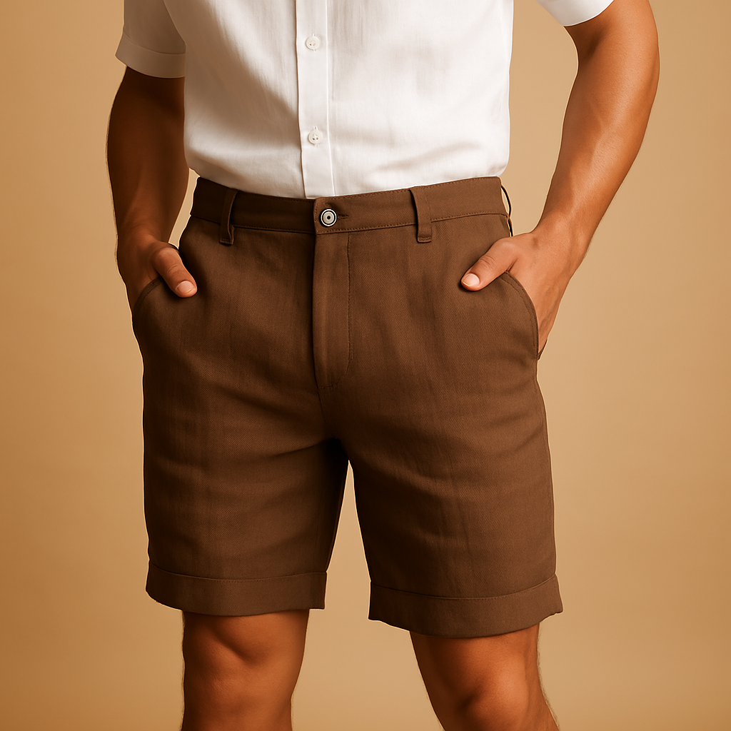 Men’s casual summer shorts with elastic waistband and lightweight design, ideal for beach, travel, and relaxed summer wear.
