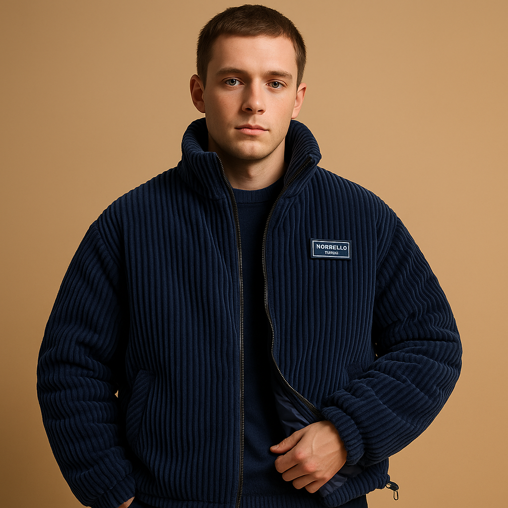 Men’s corduroy jacket with cotton lining, comfortable fit, and durable finish, ideal for autumn and winter casual wear.