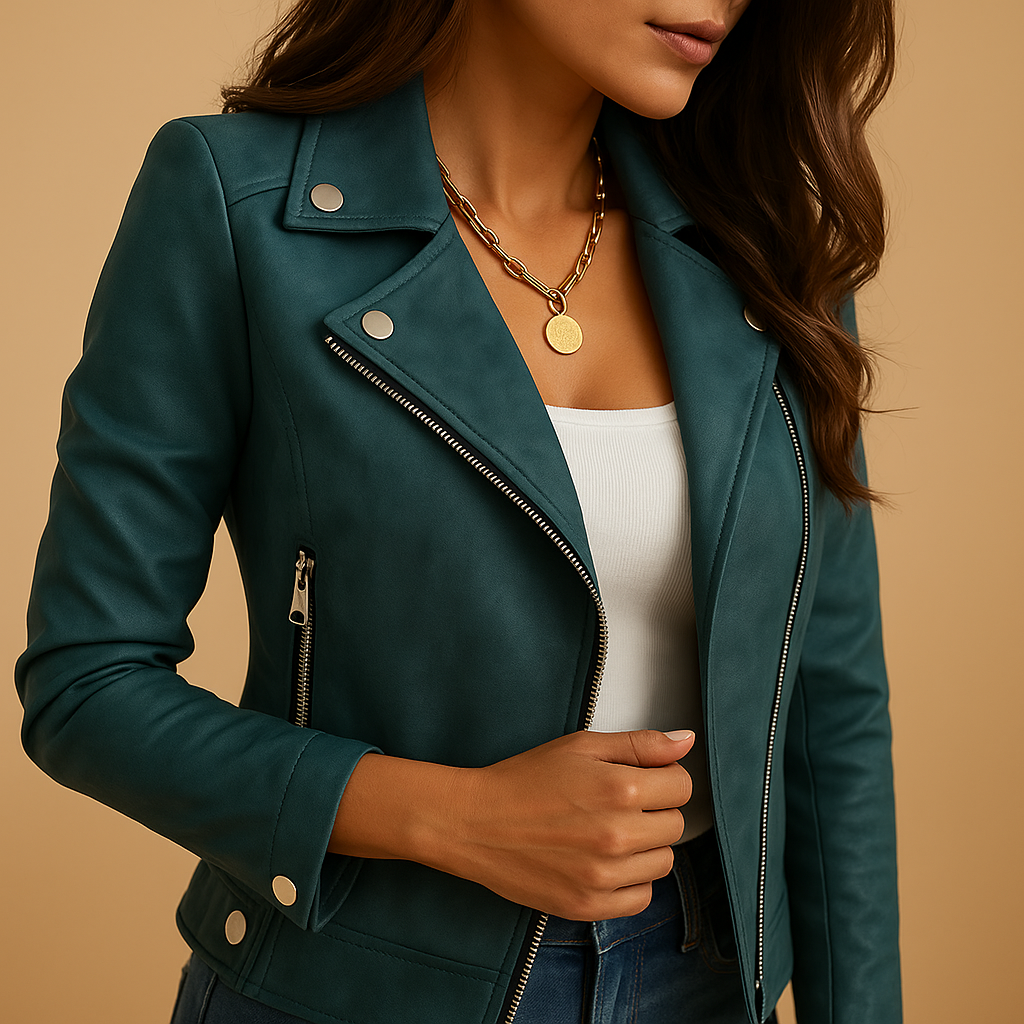 Women’s elegant fitted jacket with breathable fabric and tailored silhouette, perfect for casual, business, and evening wear.