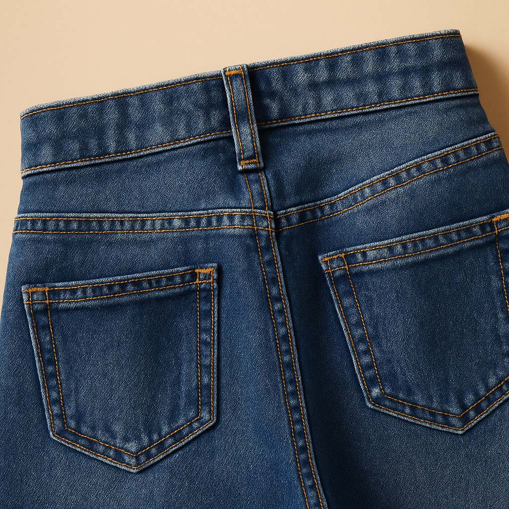 Women’s high waisted loose fit jeans in classic denim blue, featuring a relaxed cut and flattering design, ideal for casual and trendy outfits.