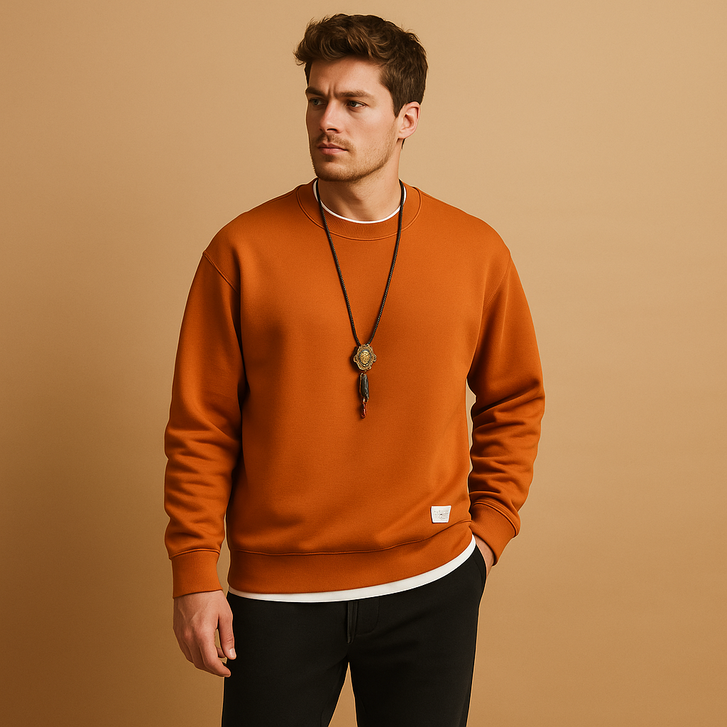 Men’s jogging set with sweatshirt and jogger jeans, perfect for casual outings, lounging, or travel days.