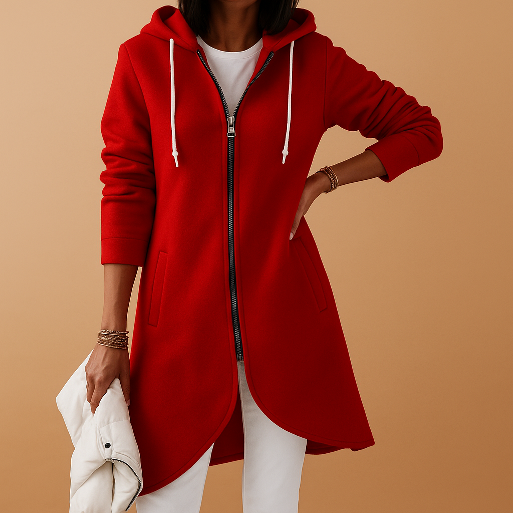 Women’s knitted zip cardigan in cotton blend with relaxed silhouette, available in beige, black, khaki, pink, and grey for stylish everyday wear.