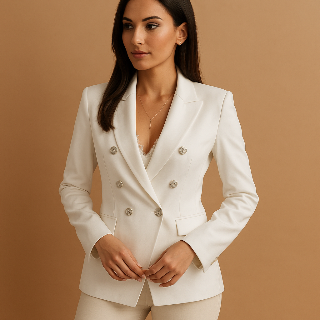 Lightweight casual cotton blazer for women in solid colors, ideal for work, appointments, and stylish everyday looks.
